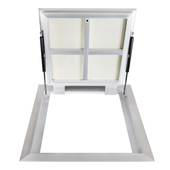 Напольный люк под плитку алюминиевый с газовыми амортизаторами D8090 floor lift AL EVECS 800x900