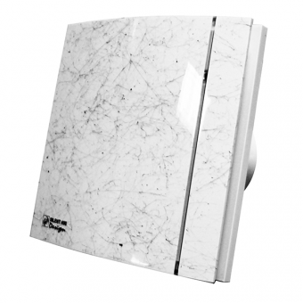 Вентилятор малошумный Silent-100 CZ DESIGN Marble white Soler&Palau с индикатором и обратным клапаном мрамор белый Ø100